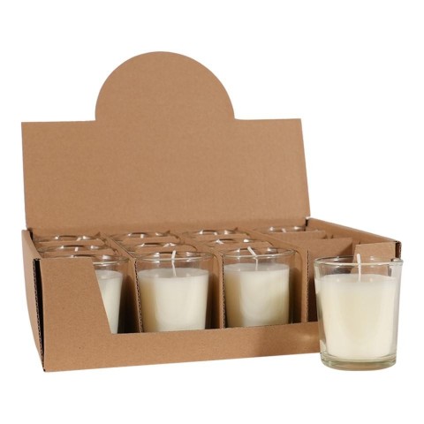 BICCHIERE VETRO CON CERA H.6.5CM. D.5.5CM.